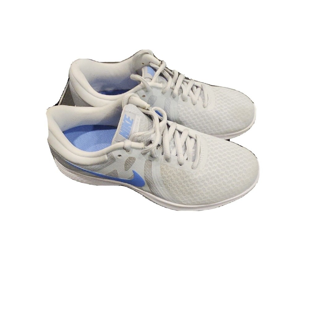 Nike Revolution 4 Women Running Shoes Gray Blue Athletic Sneakers Size